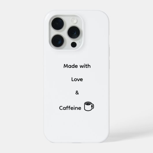 愛とカフェインで作られた面白いiPhone 15 Proケース iPhoneケース (裏面)