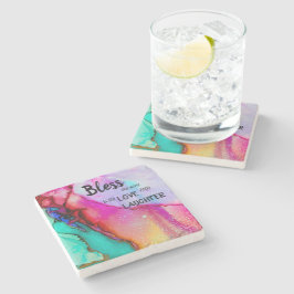 愛とカラフル笑いコースター ストーンコースター