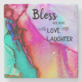 愛とカラフル笑いコースター ストーンコースター (正面)