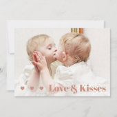 愛とキスかわいい写真バレンタイン カード (正面)