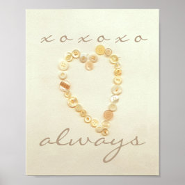 愛とキスハートポスターヴィンテージスタイルアート ポスター