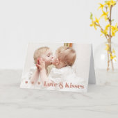 愛とキスバレンタインデーの写真 カード (黄色い花)