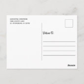 愛とキス写真バレンタイン ポストカード (裏面)