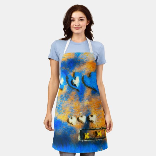 愛とキス エプロン (着用した状態)