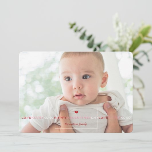 愛とキス、XOXOボックスバレンタインデーの写真 シーズンカード (スタンド正面)