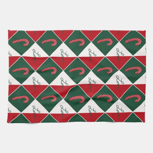 愛とキャンディーキャン キッチンタオル (横)