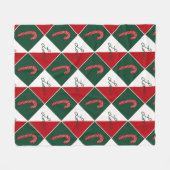 愛とキャンディーキャン フリースブランケット (正面(横))