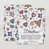 愛とクリスタルのウェディング 案内カード 招待状 (正面/裏面)