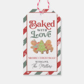 愛とクリスマスのジンガー焼いたブレッドクッキー ギフトタグ (裏面)