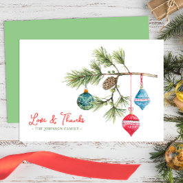 愛とクリス感謝していマスウォーターの色サンキューカード サンキューカード