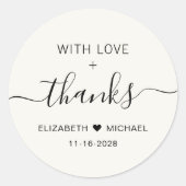 愛とクリー感謝していムに結婚感謝して ラウンドシール (正面)