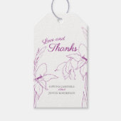 愛とグラディオ感謝していラスのアートムルベリーパープル ギフトタグ (正面)