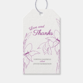 愛とグラディオ感謝していラスのアートムルベリーパープル ギフトタグ