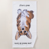 愛とコルギしか必要ない ビーチタオル (正面)