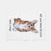 愛とコルギしか必要ない フリースブランケット (正面(横))