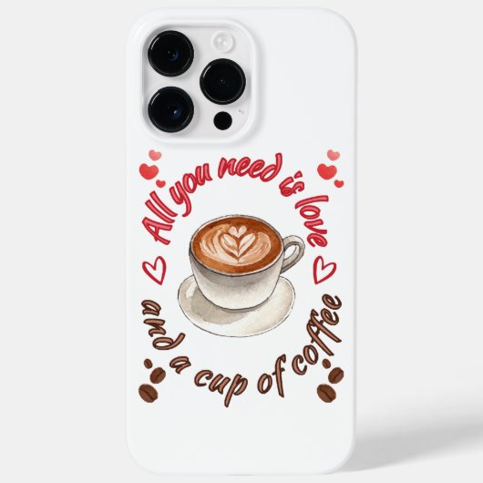 愛とコーヒーさえあればそれで充分 Case-Mate iPhoneケース (裏面)