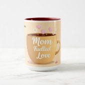 愛とコーヒーで動くママ | プレミアム マグカップ (中央)