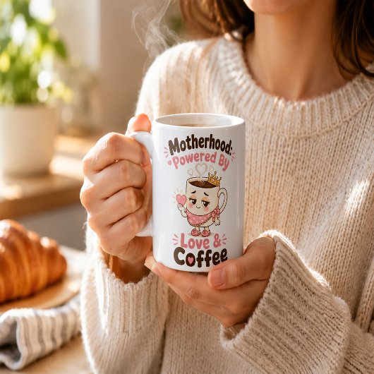 愛とコーヒーに支えられた母性 お茶目ママグッズ コーヒーマグカップ