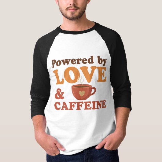 愛とコーヒーに支えられて Tシャツ (正面)