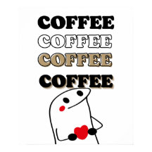 愛とコーヒーハンドドローキャラクターアート