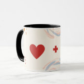 愛とコーヒーマグミニマルロマンデザインクーデター マグカップ (正面左)