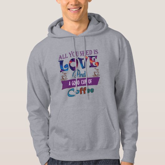 愛とコーヒー1杯さえあれば幸せ Tシャツ (正面)