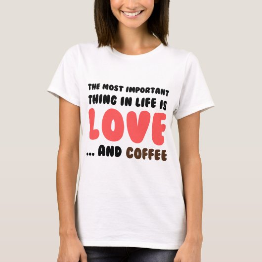 愛とコーヒー Tシャツ (正面)