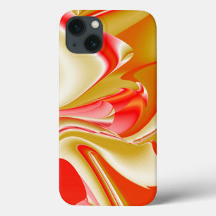 愛とゴールド アブストラクト 3D レインボーアート iPhone 13ケース