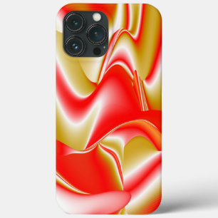 愛とゴールド アブストラクト 3D レインボーアート iPhone 13 PRO MAXケース