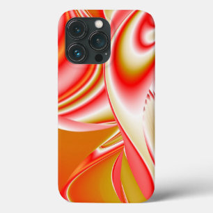 愛とゴールド アブストラクト 3D レインボーアート iPhone 13 PROケース