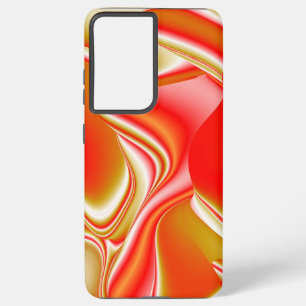 愛とゴールド アブストラクト 3D レインボーアート SAMSUNG GALAXY S21+ケース