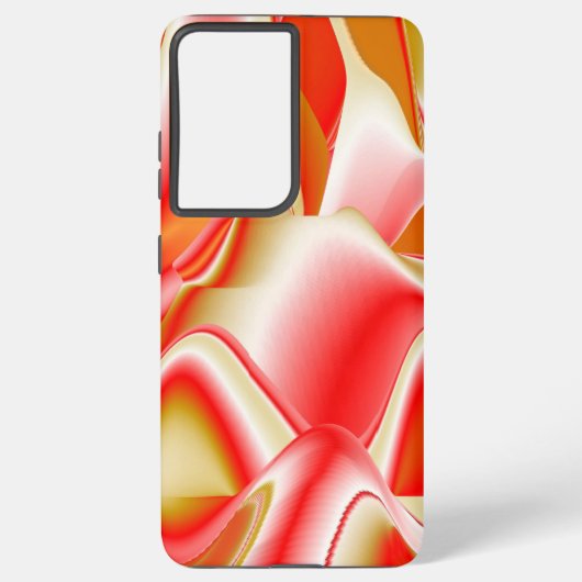 愛とゴールド アブストラクト 3D レインボーアート SAMSUNG GALAXYケース (裏面)