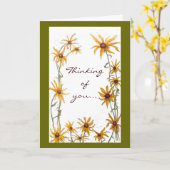 愛とサポートカード カード (黄色い花)