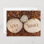 愛とサービス – スピリチュアル宗教石 ポストカード (正面/裏面)