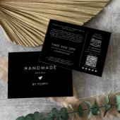 愛とシックな黒の手作り有難い注文 エンクロージャーカード