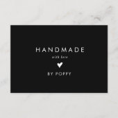 愛とシックな黒の手作り有難い注文 エンクロージャーカード (正面)