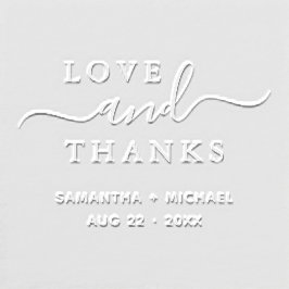 愛とシック感謝していスクリプトのカスタム結婚式の名前