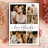 愛とシック感謝していスクリプト写真コラージュ結婚ズ サンキューカード