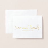 愛とシ感謝していッ結婚クの感謝の写真 箔カード (封筒付き正面)