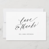 愛とスクリプ感謝していトのミニマシンプルリストの結婚 カード (正面)