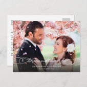 愛とスクリプ感謝していトの写真が結婚ありがとう ポストカード (正面/裏面)
