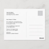 愛とスクリプ感謝していトの写真が結婚ありがとう ポストカード (裏面)