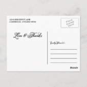 愛とスクリプ感謝していトの写真の卒業 ポストカード (裏面)