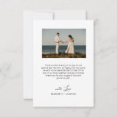 愛とスクリプ感謝していトの写真エレガントコラージュ サンキューカード (裏面)