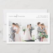 愛とスクリプ感謝していトフォトコラージュ結婚ズ カード (正面)