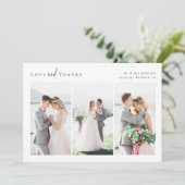 愛とスクリプ感謝していトフォトコラージュ結婚ズ カード (スタンド正面)