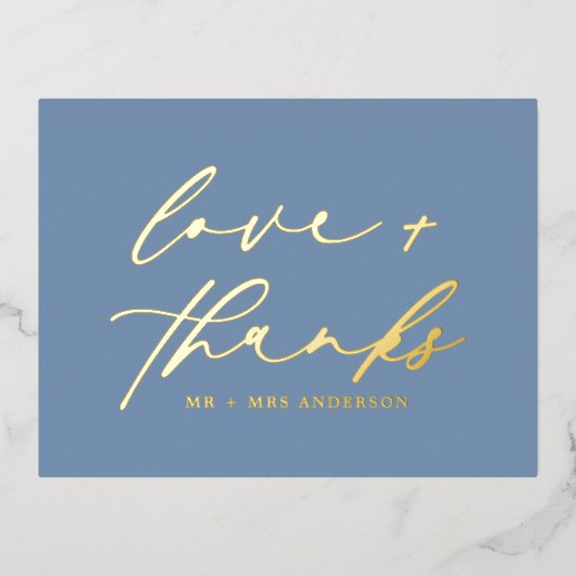 愛とスクリプ感謝していト写真のオ結婚ーバーレイ 箔シーズンポストカード (正面)