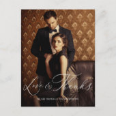 愛とスクリプ感謝していト写真の結婚ポストカード ポストカード (正面)