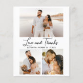 愛とスクリプ感謝していト写真コラージュの予算カード (正面)