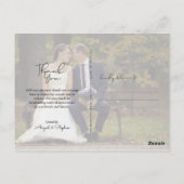 愛とスクリプ感謝していト2枚の写真結婚の ポストカード (裏面)